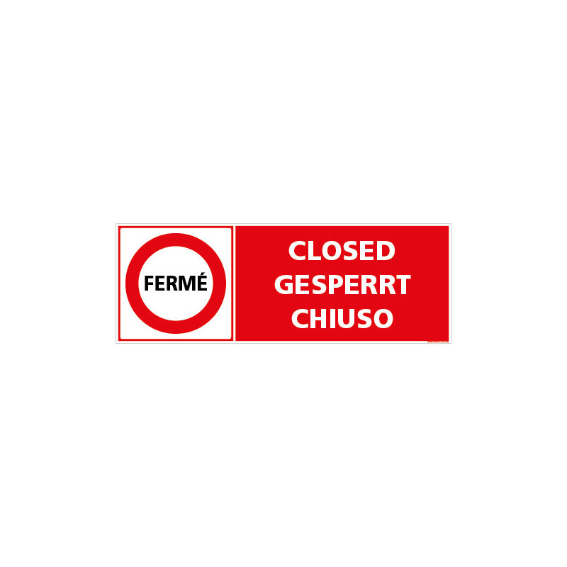 PANNEAU FERME / CLOSED (D1288)