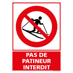 PANNEAU PAS DE PATINEUR INTERDITS (D1293)
