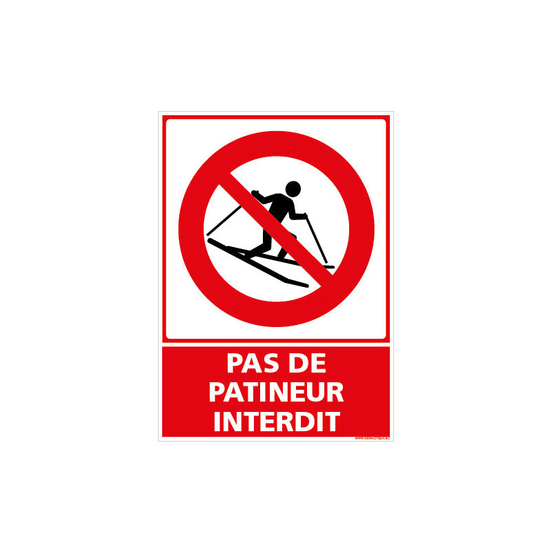 PANNEAU PAS DE PATINEUR INTERDITS (D1293)