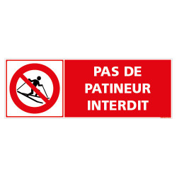 PANNEAU PAS DE PATINEURS INTERDIT (D1294)