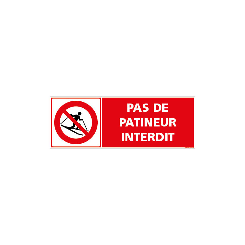 PANNEAU PAS DE PATINEURS INTERDIT (D1294)