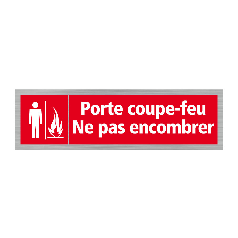 Plaque de porte rectangulaire porte coupe-feu ne pas encombrer