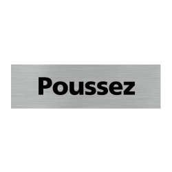 Plaque de porte rectangulaire poussez