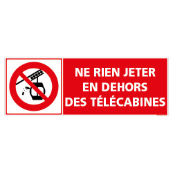 PANNEAU NE RIEN JETER EN DEHORS DES TELECABINES (D1306)