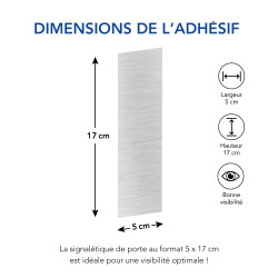 Pictogramme TIREZ (Q0136). Signalisation Porte - 50 X 170 mm