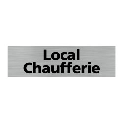 Plaque de porte rectangulaire local chaufferie