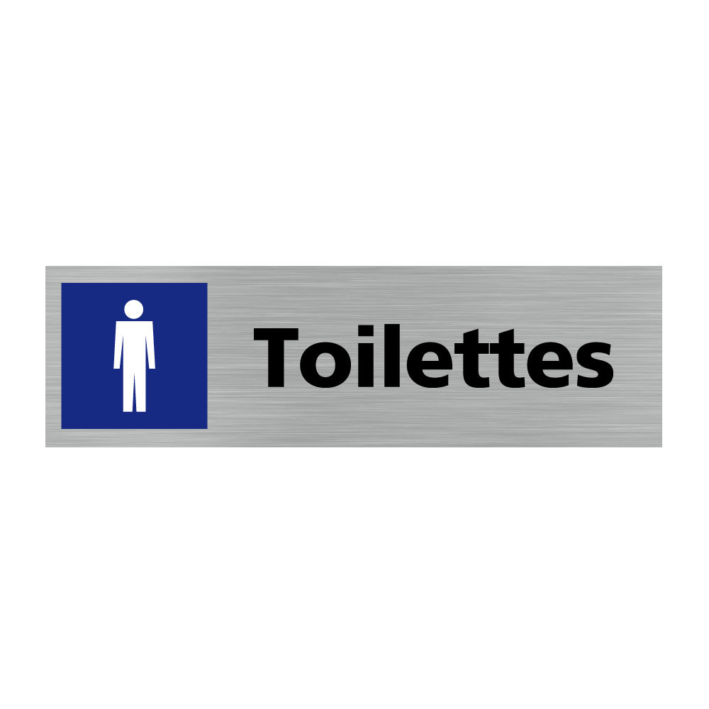 Plaque de porte rectangulaire toilettes hommes