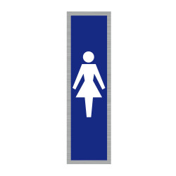 Plaque de porte rectangulaire WC femmes