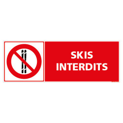 PANNEAU INTERDIT AUX SKIS (D1311)