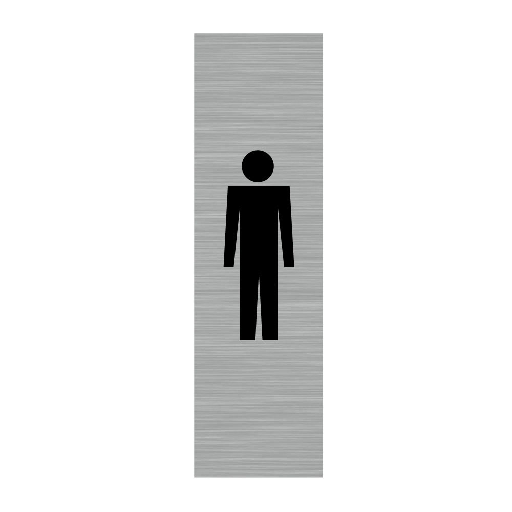 Plaque de porte rectangulaire toilettes hommes
