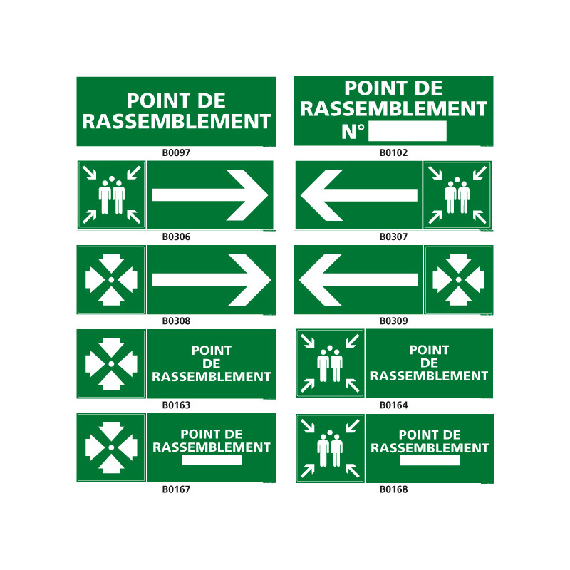 panneau et pictogramme Point de rassemblement