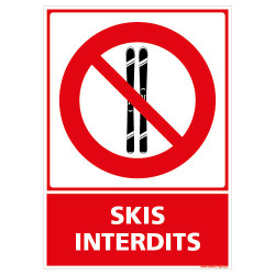 PANNEAU SKIS INTERDITS VERTICAL (D1312)