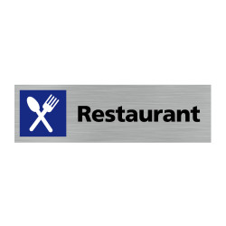 Plaque de porte rectangulaire restaurant