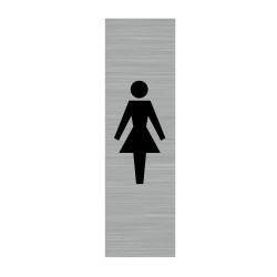 Plaque de porte rectangulaire toilettes femmes