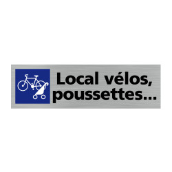 Plaque de porte rectangulaire local vélos, poussettes