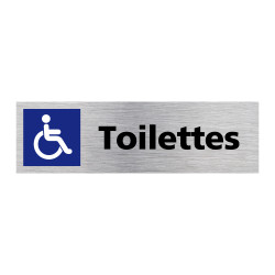 Plaque de porte rectangulaire toilettes handicapés