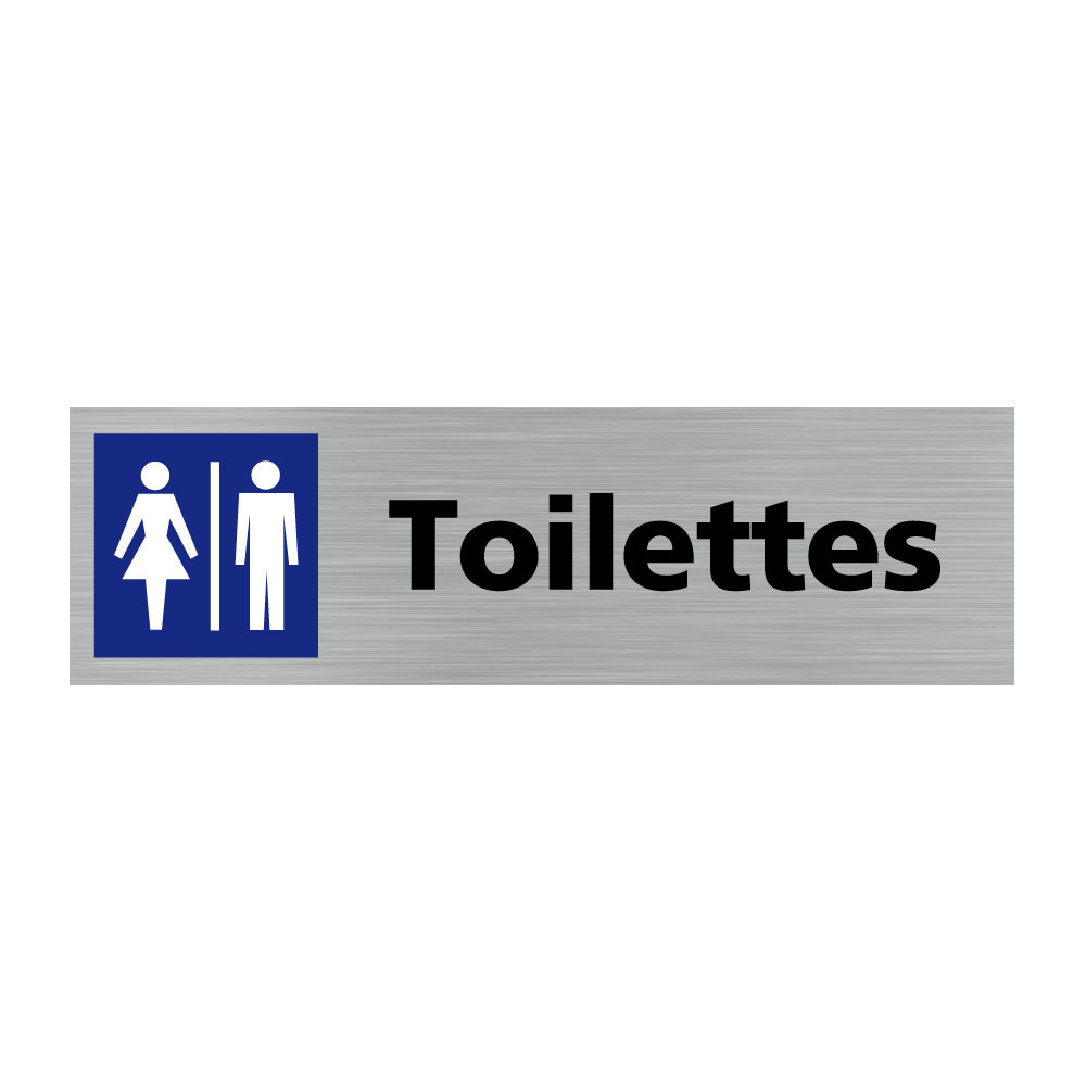 Plaque de porte rectangulaire toilettes homme femme