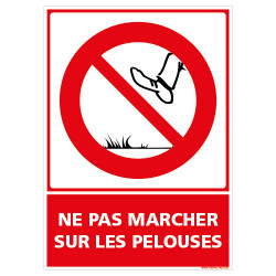 PANNEAU INTERDICTION DE MARCHER SUR LES PELOUSES (D1324)