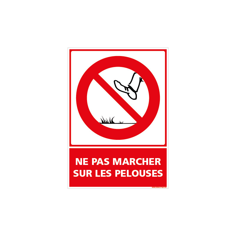 PANNEAU INTERDICTION DE MARCHER SUR LES PELOUSES (D1324)