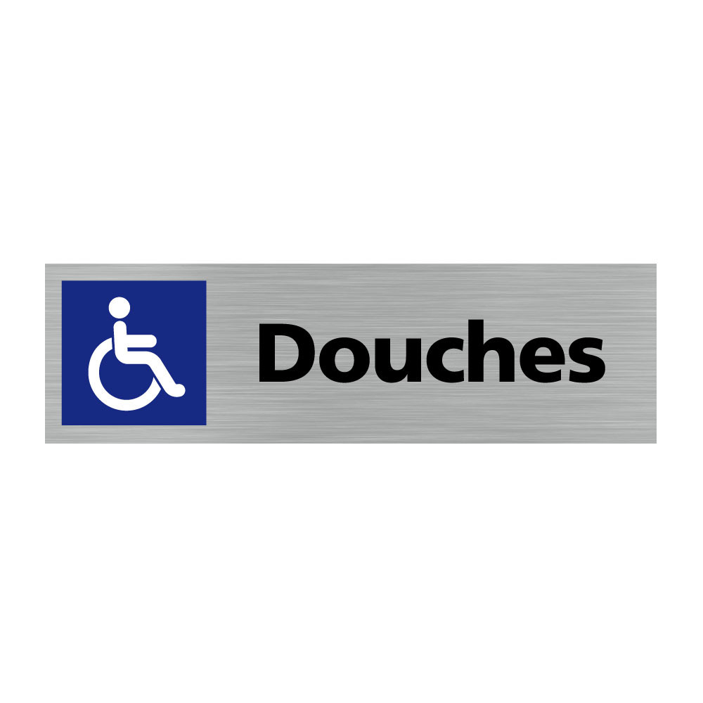 Plaque de porte rectangulaire douches handicapés