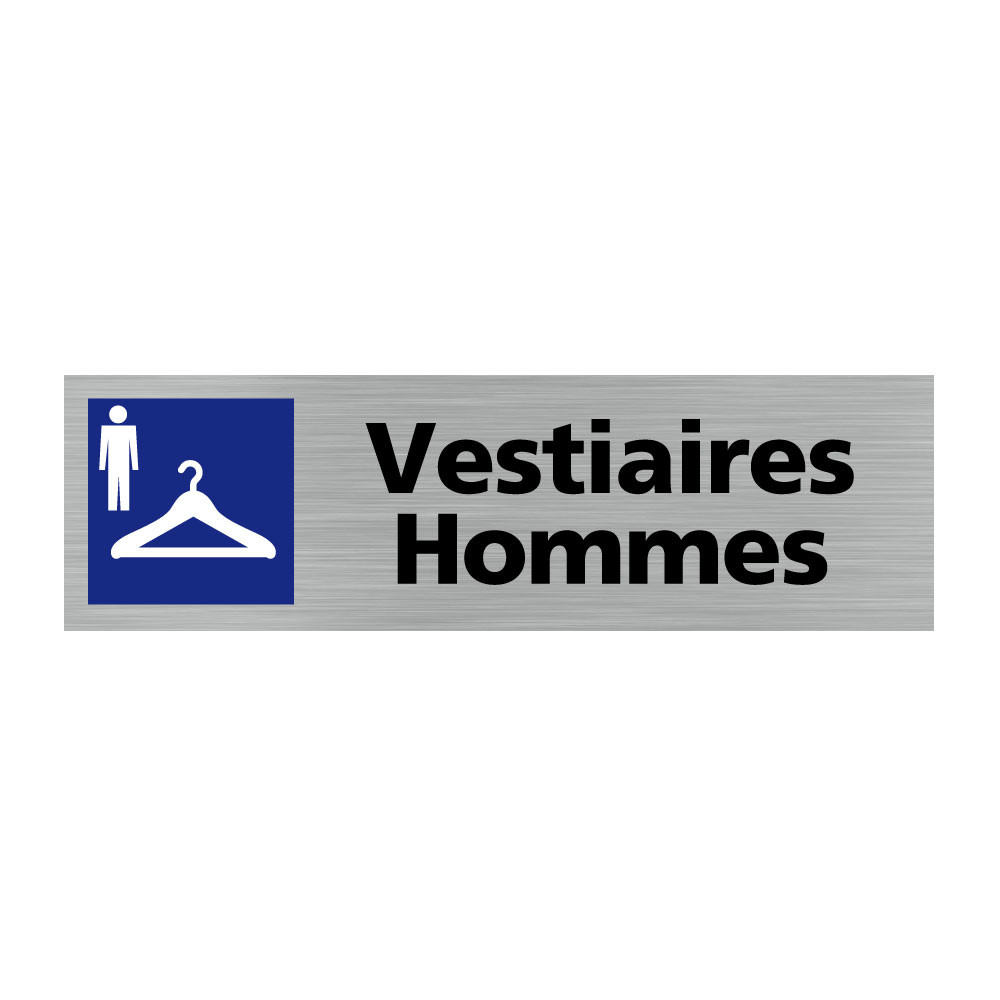 Plaque de porte rectangulaire vestiaires hommes