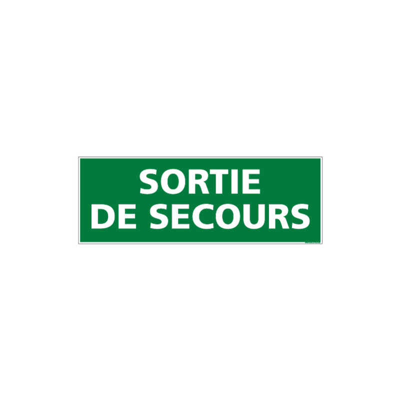 Panneau SORTIE DE SECOURS (B0104)