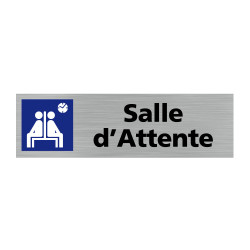 Plaque de porte rectangulaire salle d'attente