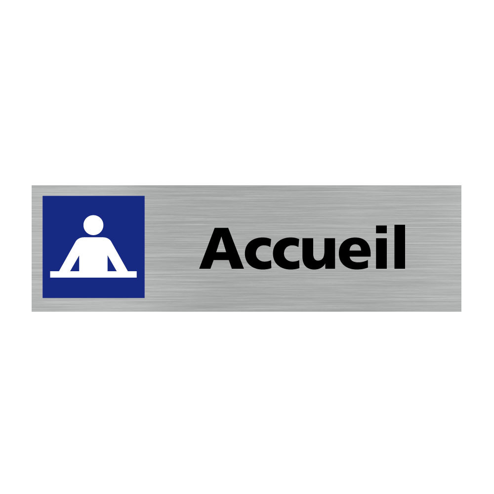 Pictogramme ACCUEIL (Q0101). Signalisation Porte - 170 X 50 mm