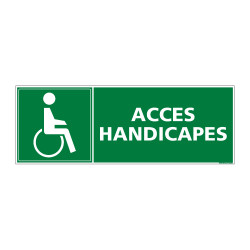 Panneauevacuation/secours Acces handicapes (B0111)