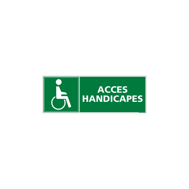 Panneauevacuation/secours Acces handicapes (B0111)