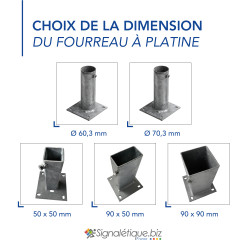 fourreau platine