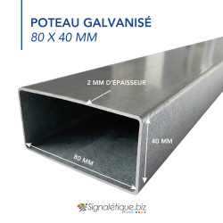 poteau acier galvanise