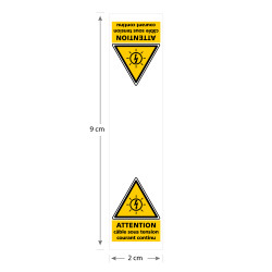 Attention Câble Sous Tension Courant Continu