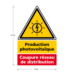 Autocollant Production photovoltaïque coupure réseau de distribution