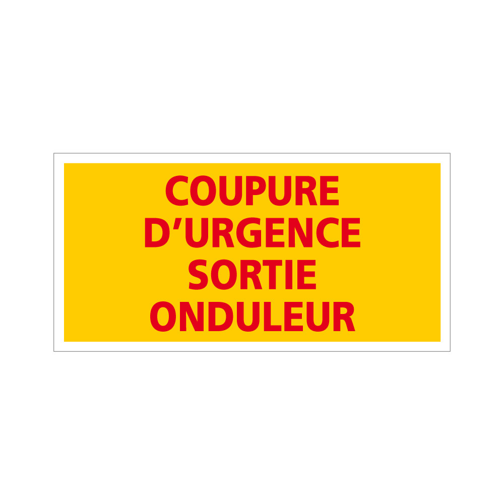 Coupure d'urgence sortie onduleur