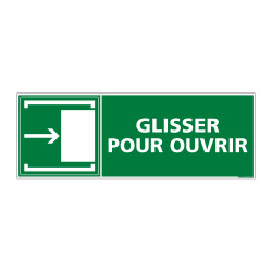 PANNEAU EVACUATION/SECOURS GLISSER POUR OUVRIR (DROITE) (B0132)