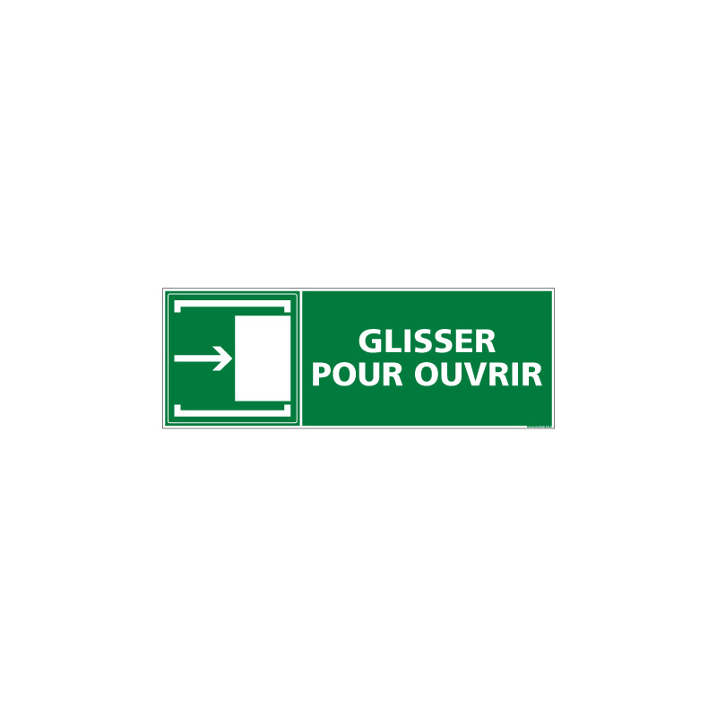 PANNEAU EVACUATION/SECOURS GLISSER POUR OUVRIR (DROITE) (B0132)