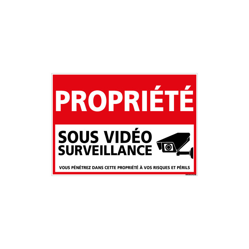 PANNEAU PROPRIETE SOUS VIDEO SURVEILLANCE (G1440)