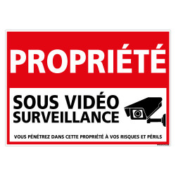 PANNEAU PROPRIETE SOUS VIDEO SURVEILLANCE (G1440)