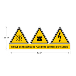 Autocollant Risque De Présence De Plusieurs Sources De Tension