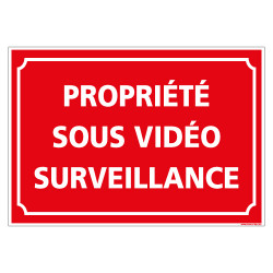 PANNEAU PROPRIETE SOUS VIDEO SURVEILLANCE (G1495)