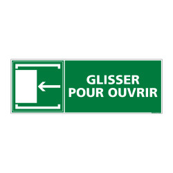 PANNEAU EVACUATION/SECOURS GLISSER POUR OUVRIR (GAUCHE) (B0133)