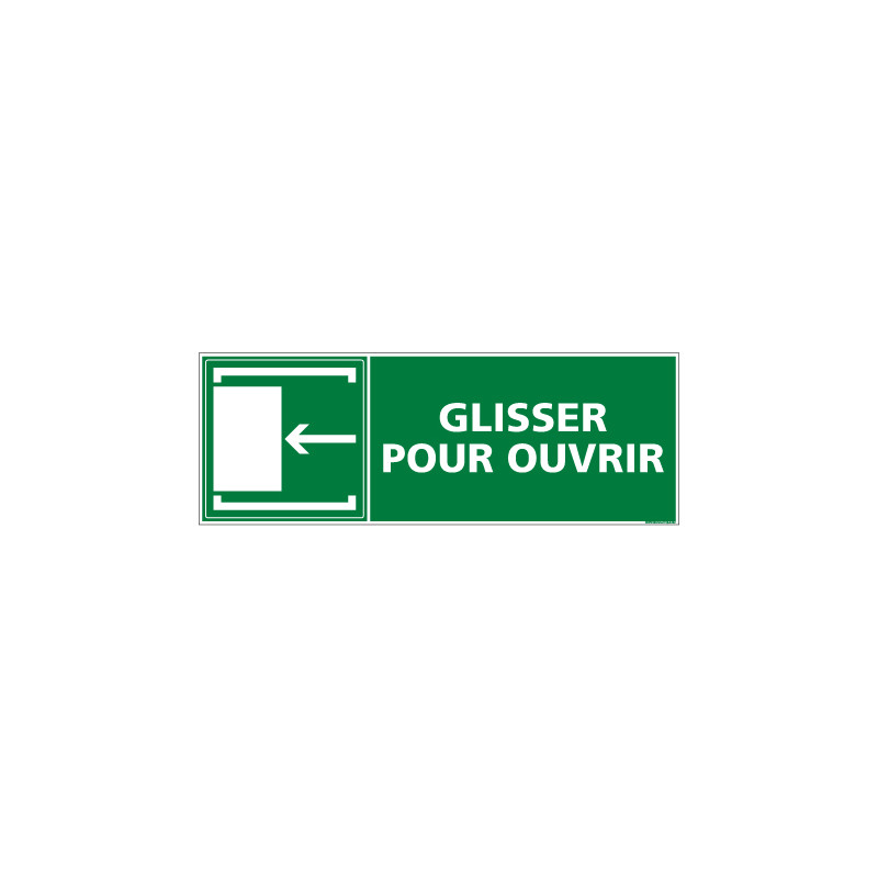 PANNEAU EVACUATION/SECOURS GLISSER POUR OUVRIR (GAUCHE) (B0133)