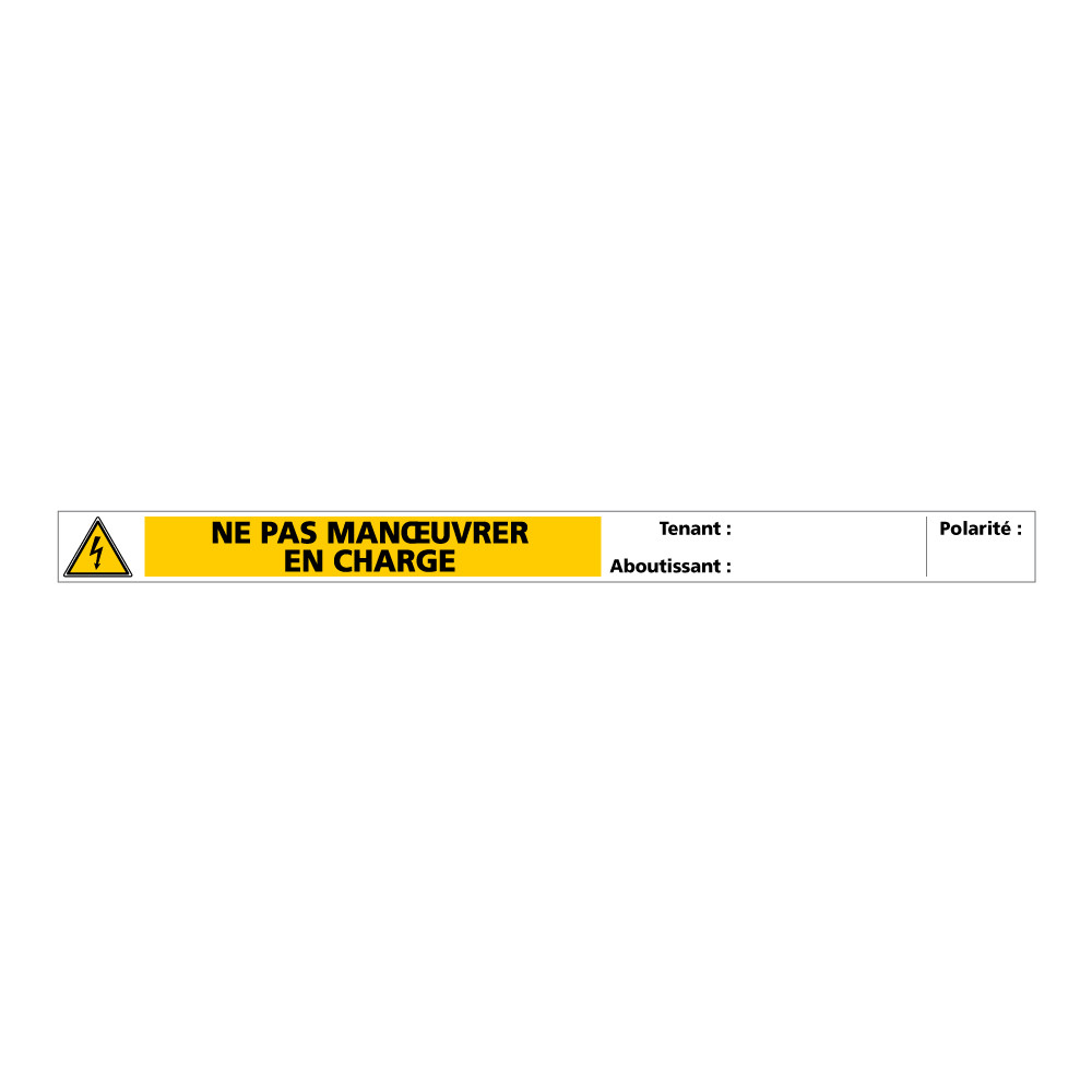 Ne pas manoeuvrer en charge Ne pas manoeuvrer en charge