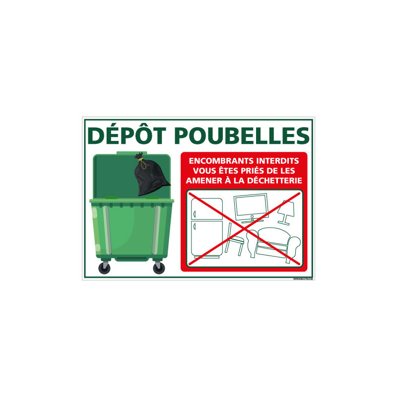 PANNEAU DEPoT ENCOMBRANT INTERDIT (H0345)