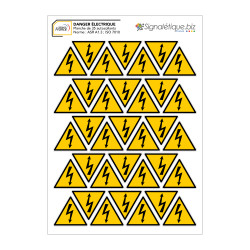 autocollant danger électrique