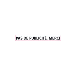 Adhesif Pas de publicite, merci (I0714)