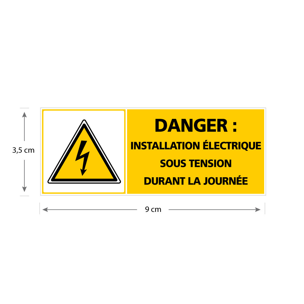 Étiquettes Adhésives Photovoltaïque ONDULEUR (C1223) - Kit Signalisation Norme UTE C15-712, Pour Installation Solaire, 65 Autocollants