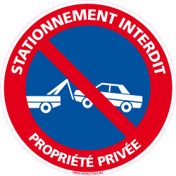 Panneau STATIONNEMENT INTERDIT PROPRIETE PRIVEE (L0034)