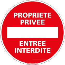 Panneau PROPRIETE PRIVEE ENTREE INTERDITE (L0037)